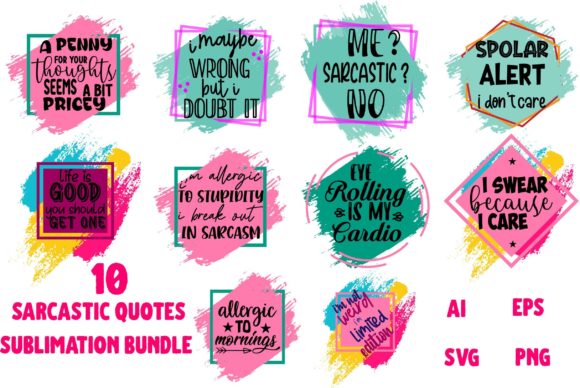 Review: SVG Funny Quote Graphic Bundle for Embroidery